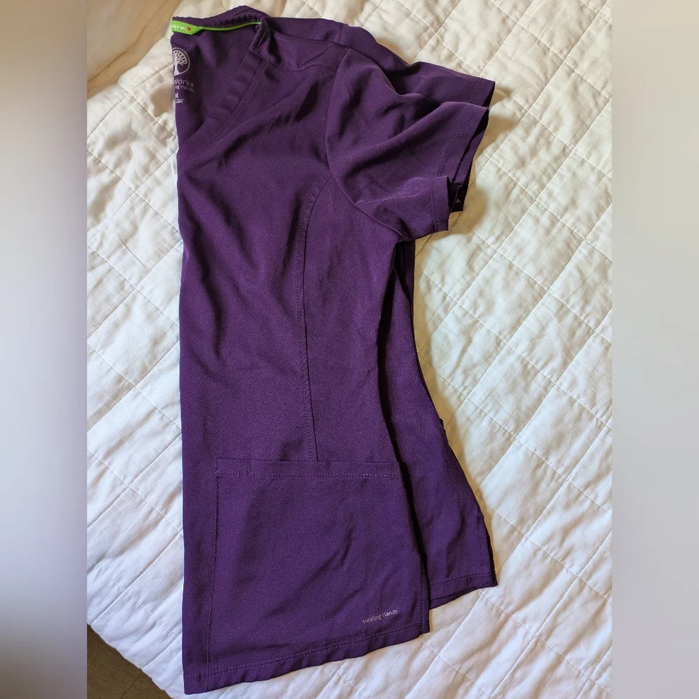 Healing Hands Scrub Set - Purple/Medium - Picture 8 of 8